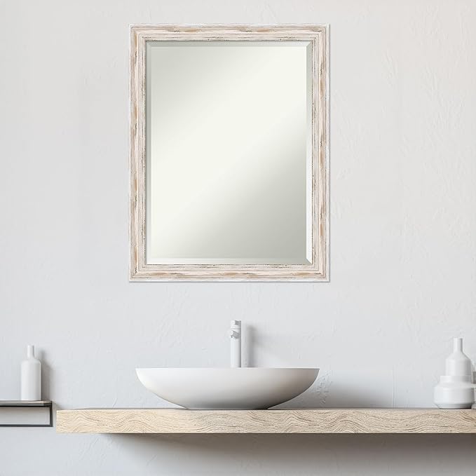 Amanti Art White Bathroom Mirror - Image 5