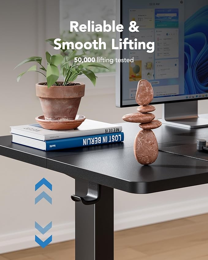HUANUO 48" x 24" Electric Standing Desk Adjustable Height, 4 Memory Height - Image 6