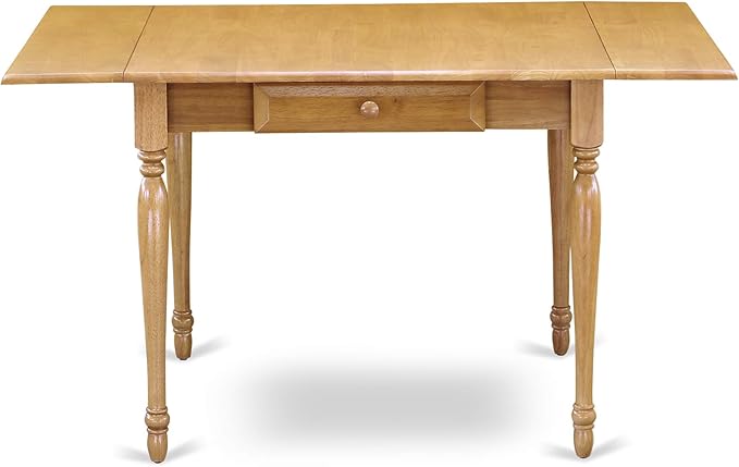 East West Furniture MZAN3-OAK-C 3 Piece Dining Room Table Set Contains a - Image 5
