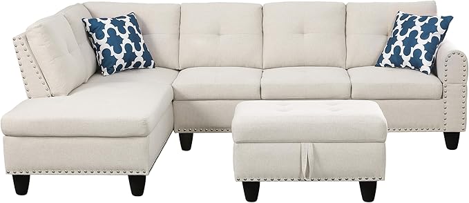 Ball & Cast 98" L Shaped Sectional Couch - Image 8