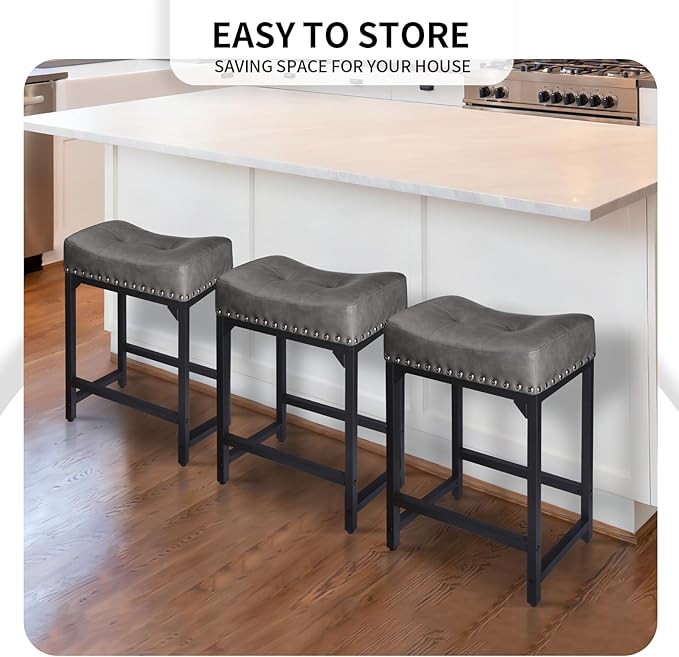 Counter Height Bar Stools Set of 2, Bar Stools - Image 5