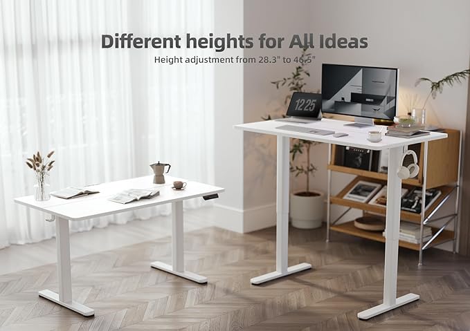 YDN Electric Standing Desk, 40x24 Inch Adjustable Height Stand up Desk - Image 4