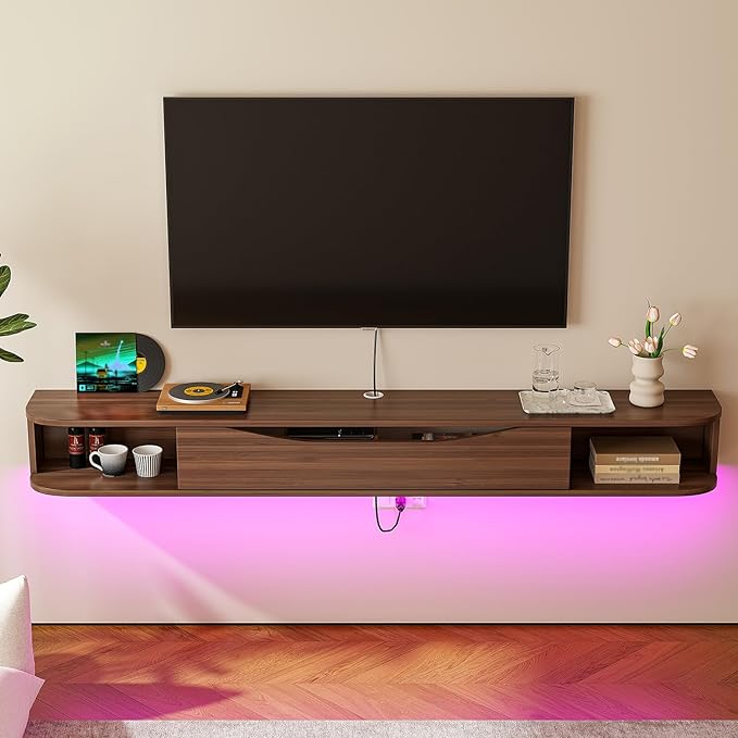 Floating TV Stand, Floating TV Console, Under TV Shelf - Image 7