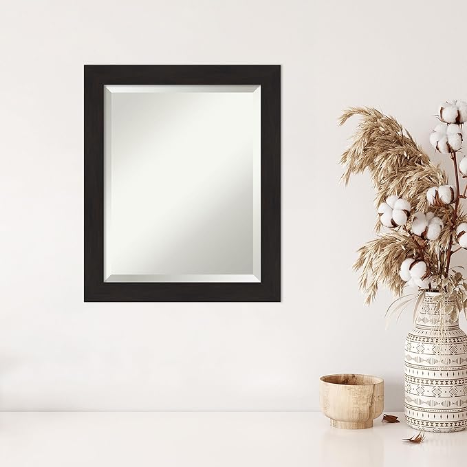Amanti Art Brown Wall Mirror 24x20 Furniture Espresso Narrow Rectangle Bathroom - Image 5