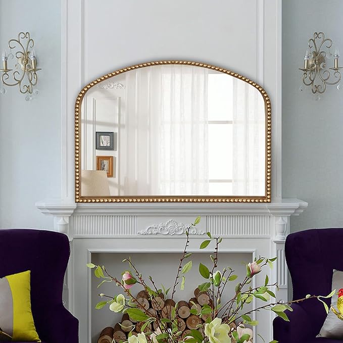 ironsmithn Gold Arched Mirror, Classic Vintage Decorative Mirror, Marlowe - Image 3