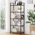 BON AUGURE Industrial Bookshelf, Etagere Bookcases and Book Shelves 5 Tier by BONAUGURE