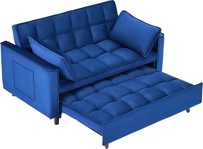 Ball & Cast 55" Convertible Sofa Bed, 3 in 1 Sleeper Sofa W/Pull-Out Bed - Image 10