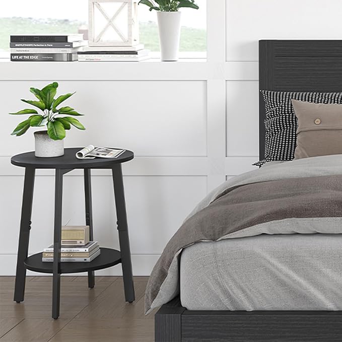 Side Table Set of 2, Small Round End Table - Image 6