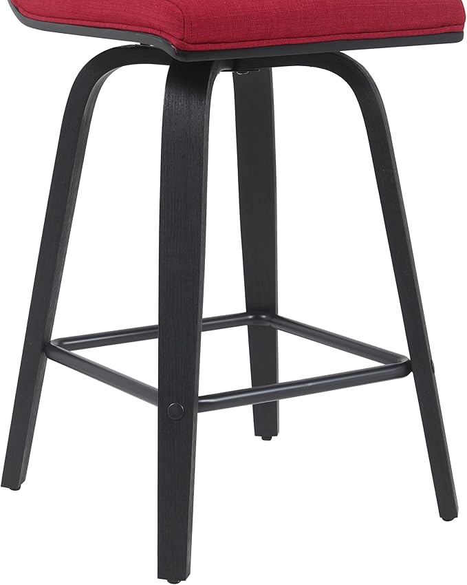 Armen Living Vienna Modern Swivel 26" Counter Height Barstool - Image 7
