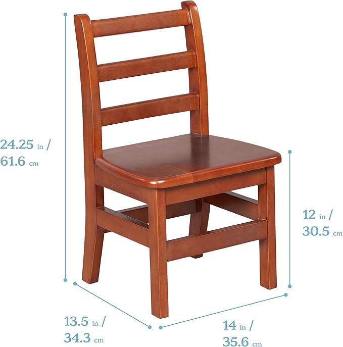 ECR4Kids 24in x 36in Rectangular Hardwood Table and Chair Set, 12in Seat Height - Image 3