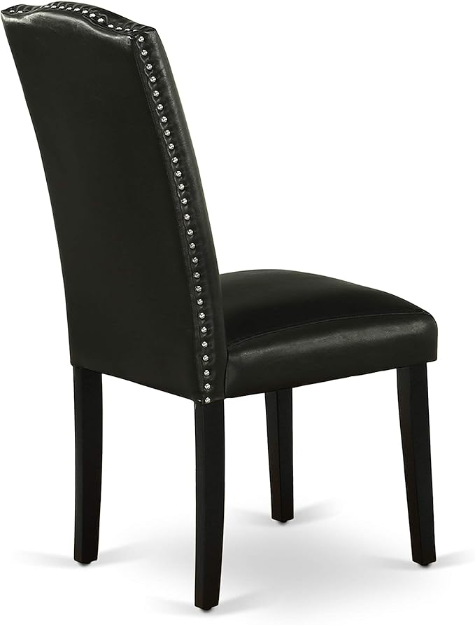 East West Furniture LGEN5-BLK-69 5 Piece Dining Table Set Includes a Rectangle - Image 10