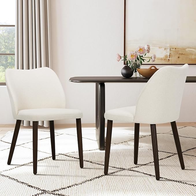 COLAMY Upholstered Dining Chairs Set of 2, Modern Fabric Dining Room Kitchen by COLAMYINC