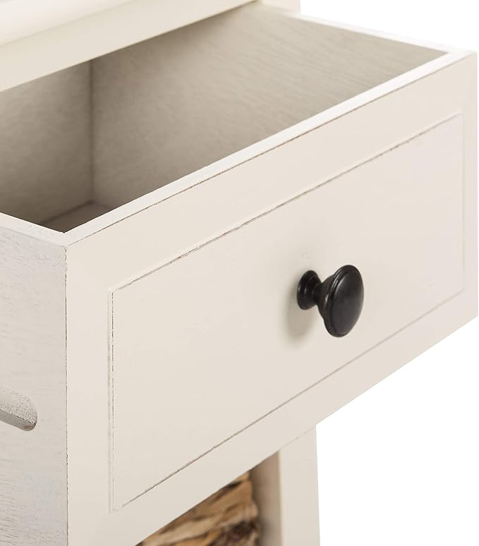 Safavieh Home Collection Everly Drawer, Vintage White 1-Drawer 2 Removable - Image 9
