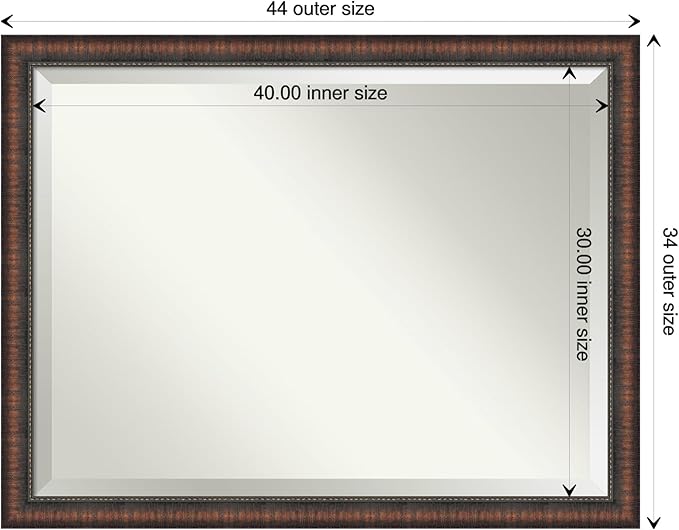 Amanti Art Brown Bathroom Mirror - Image 4
