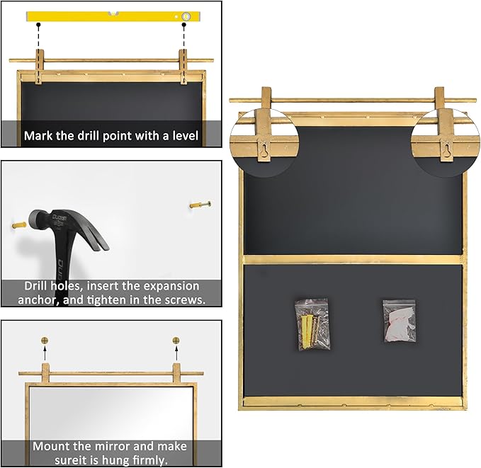 16x24 Inch Rectangle Bathroom Vanity Mirror - Image 9