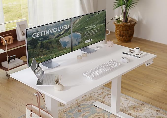 Seang Electric Standing Desk Adjustable Height, 48 x 24 Inch Sit Stand Desk - Image 5