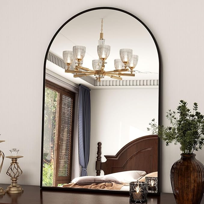 26"x38" Arched Wall Mirror for Bathroom, Living Room, Decorative Hanging Mirror - Image 6