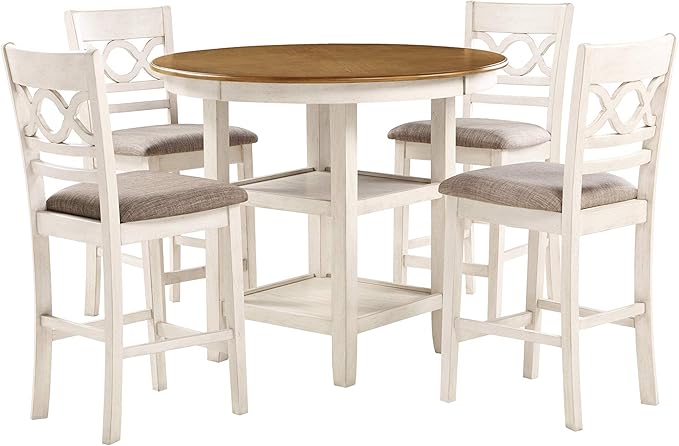 New Classic Furniture Cori 5-Piece Round Counter Dining Set - Image 3