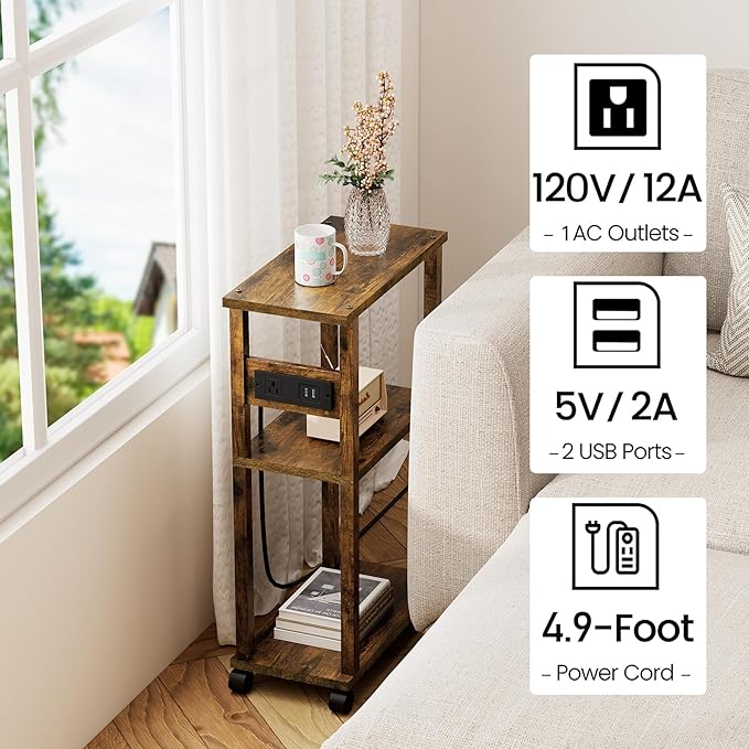 TUTOTAK Small Narrow Side Table - Image 6