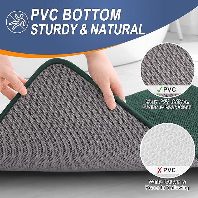 OLANLY Thick Memory Foam Bath Mat Rug 30x20, Extra Soft Absorbent Bathroom Rug - Image 4