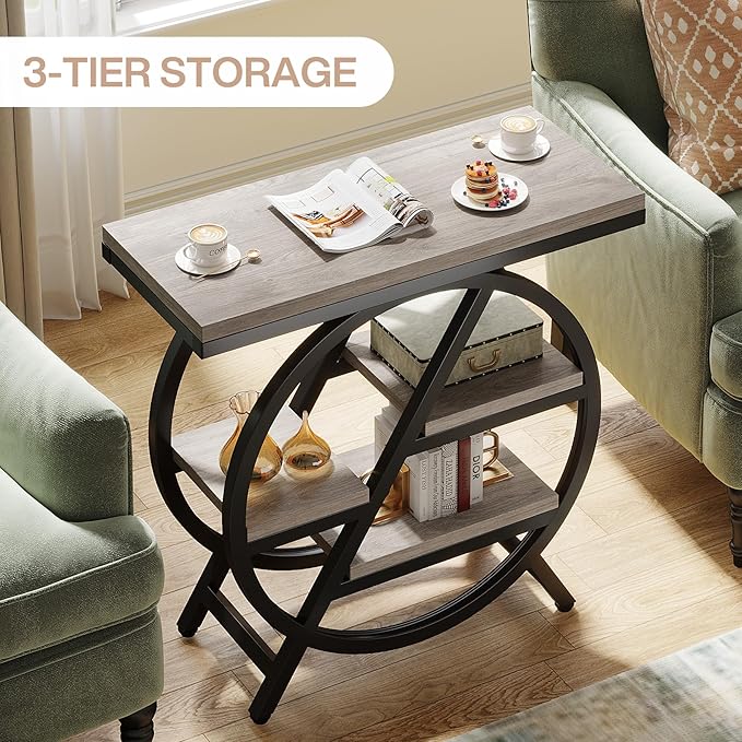 Tribesigns End Table for Living Room, 3-Tier Narrow Side Table - Image 6