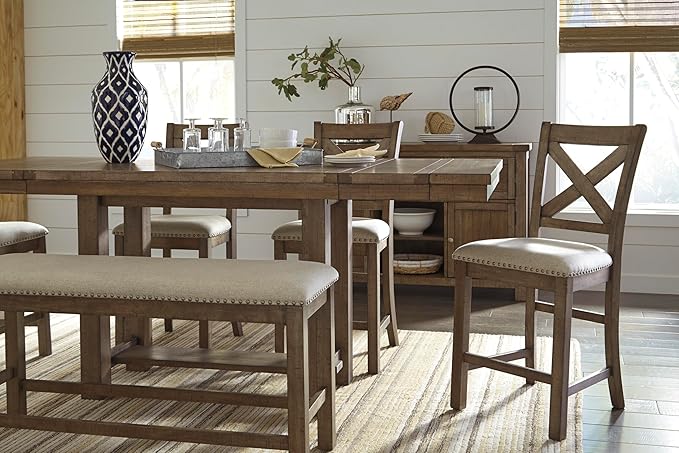 Signature Design by Ashley Moriville Rustic Farmhouse 36" Counter Height Dining - Image 11