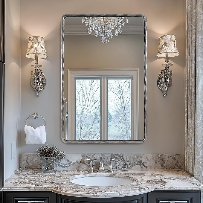 ANDY STAR Hand-Forged Silver Bathroom Mirrors - Image 5