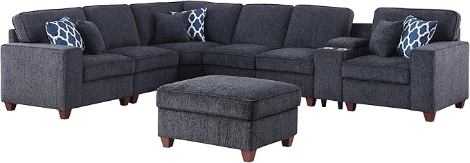 127" L-Shaped Sectional Couch - Image 8