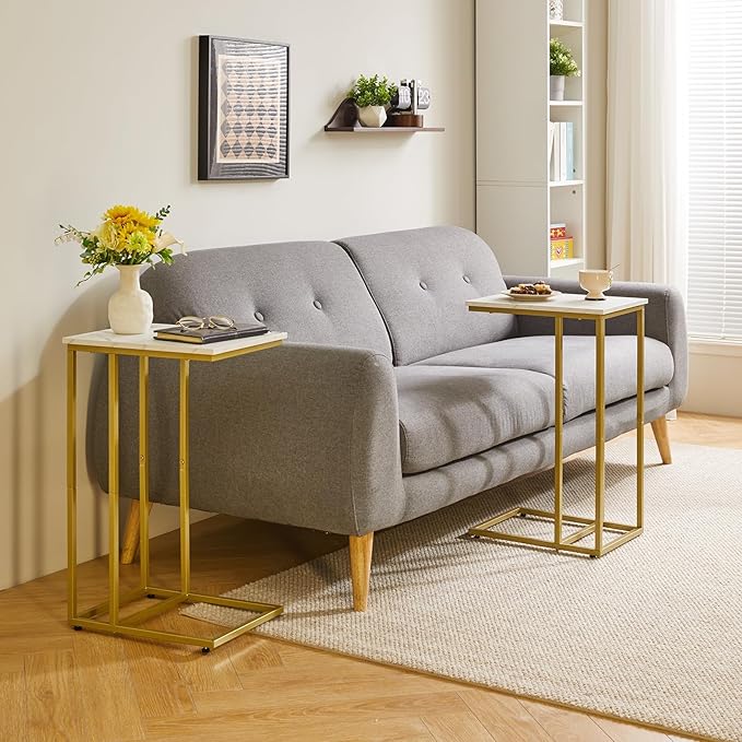 Small Side Tables C Shaped, End Table, Small Table Stand - Image 2