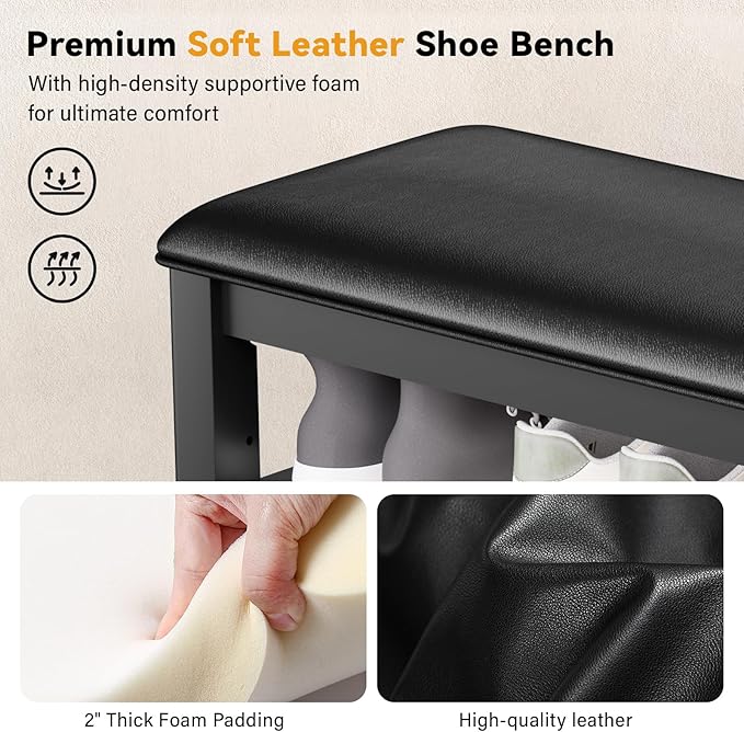 Entryway Shoe Storage Bench - Image 5
