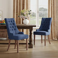COLAMY Wingback Upholstered Side Dining Room Chairs Set of 2, Fabric Dining by COLAMYINC