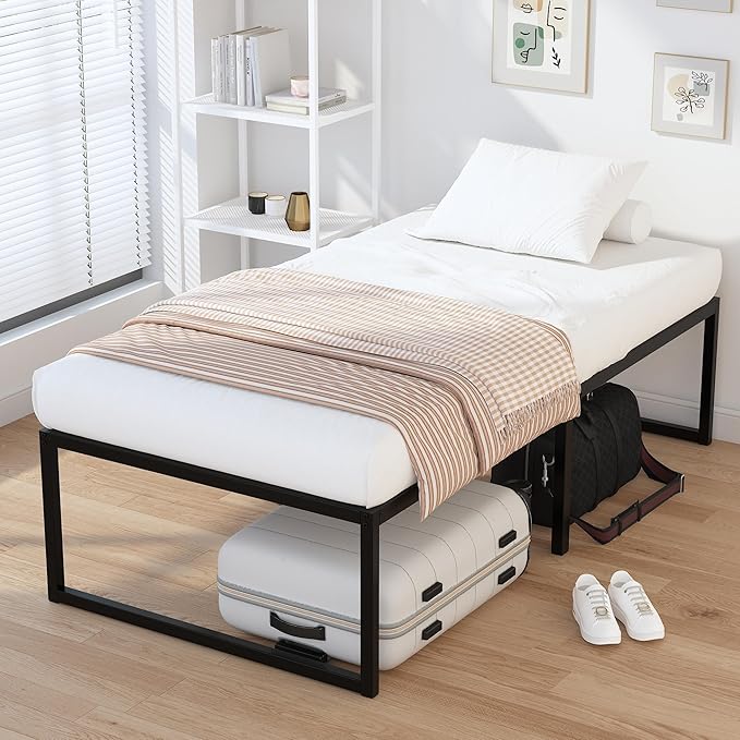 EMODA 18 Inch Narrow Twin Bed Frame 30x75, Heavy Duty Metal Platform No Box - Image 5