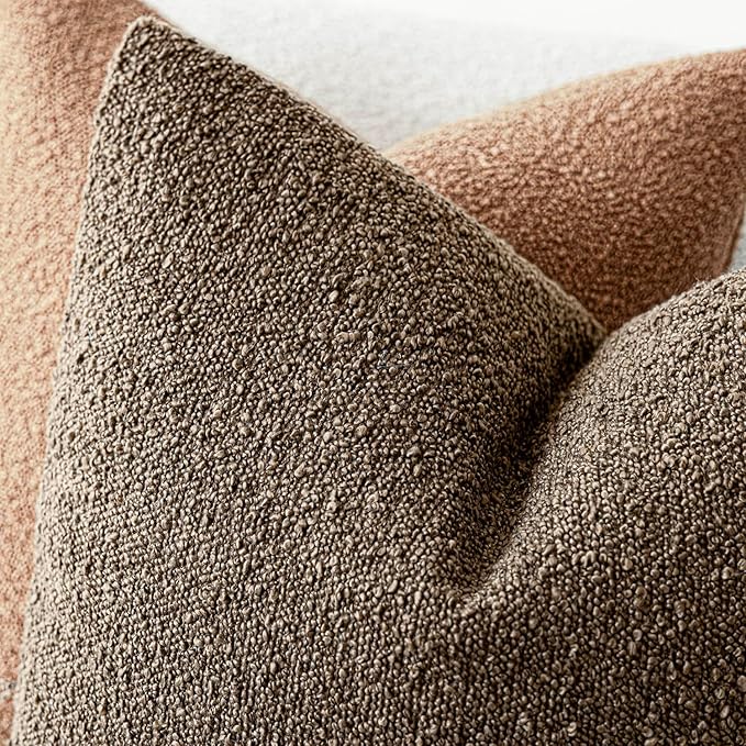 Foindtower Set of 2, Decorative Textured Boucle Throw Pillow Covers Accent - Image 4