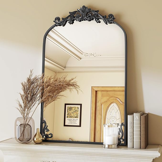 24x36 inch Vintage Arched Bathroom Mirror - Image 2