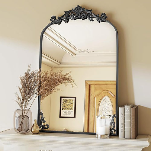 24x36 inch Vintage Arched Bathroom Mirror - Image 2