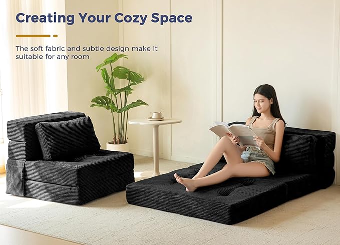 MAXYOYO Convertible Sofa Bed, Fold Out Loveseat Sleeper Sofa - Image 9