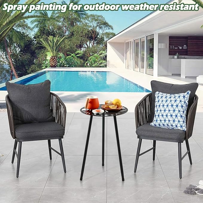 1 Pack Metal Outdoor Side Tables Small Outside End Table - Image 2