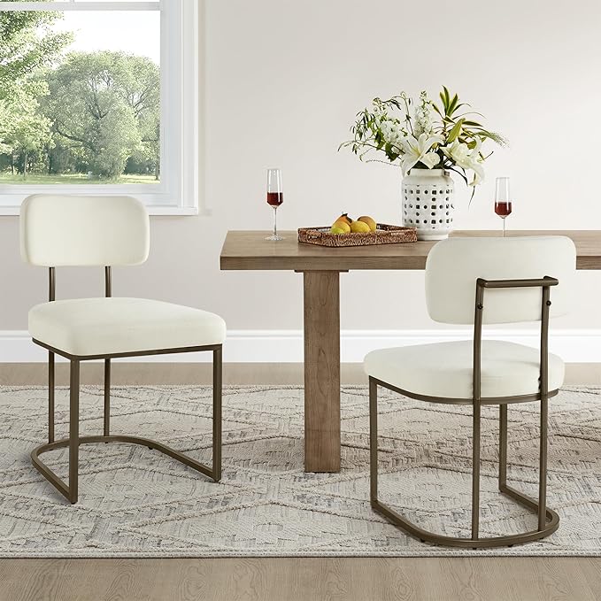 Dining Chairs Set of 2, Upholstered Modern Kitchen Chairs by Kislot