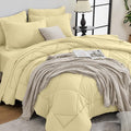 HEVUMYI Cream Yellow Full Comforter Set by HEVUMYI