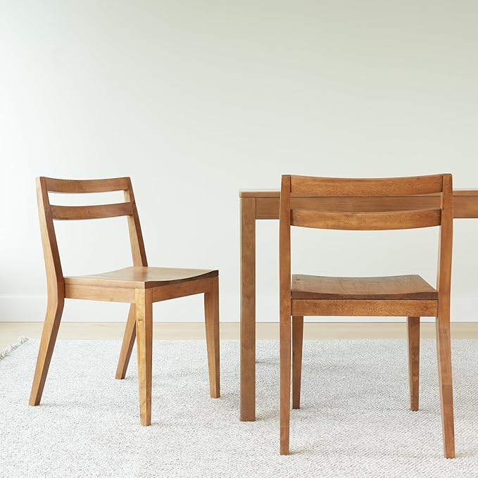Grain & Grove Davie Dining Room Chairs Set of 4, Solid Wood Modern Kitchen Chair - Image 7