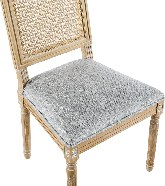 Merax Upholstered Solid Wood Dining Chairs Set of 6, French Country Style - Image 7