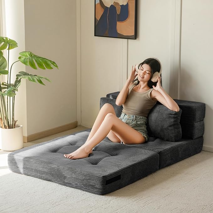 MAXYOYO Convertible Sofa Bed, Fold Out Loveseat Sleeper Sofa - Image 2