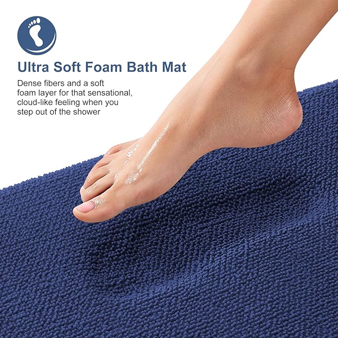 OLANLY Thick Memory Foam Bath Mat Rug 36x24, Extra Soft Absorbent Bathroom Rug - Image 2