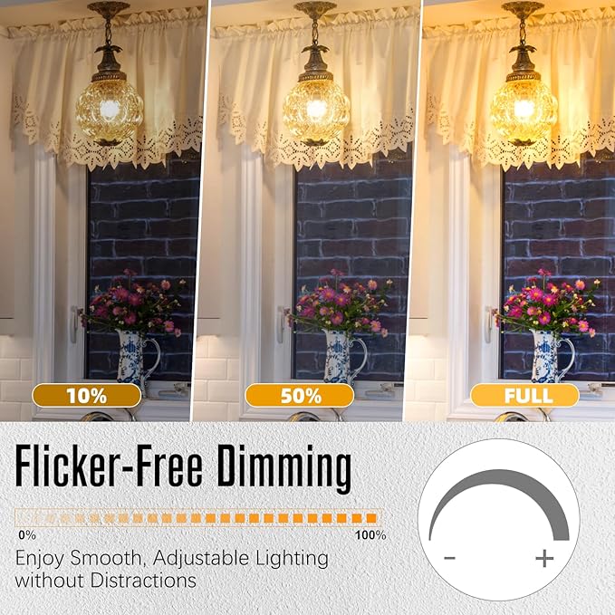 Edison Bulbs 60 watt Equivalent LED, E26 Bulb Dimmable, Soft White 2700K - Image 3