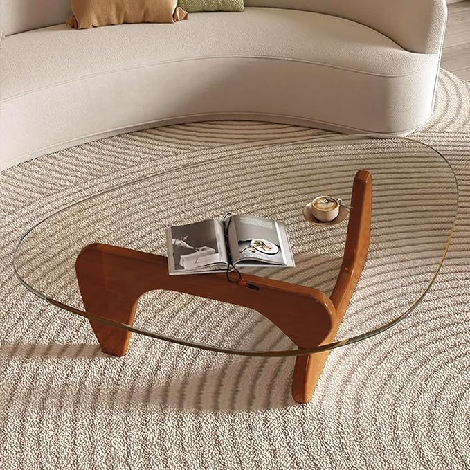 Modern Glass Coffee Table for Living Room, Small mid Century Coffee Table - Image 7