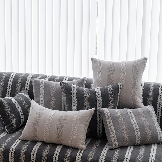 Pack of 1 Decorative Throw Pillow Covers 12x20 Inch, Pillow Cases - Image 3