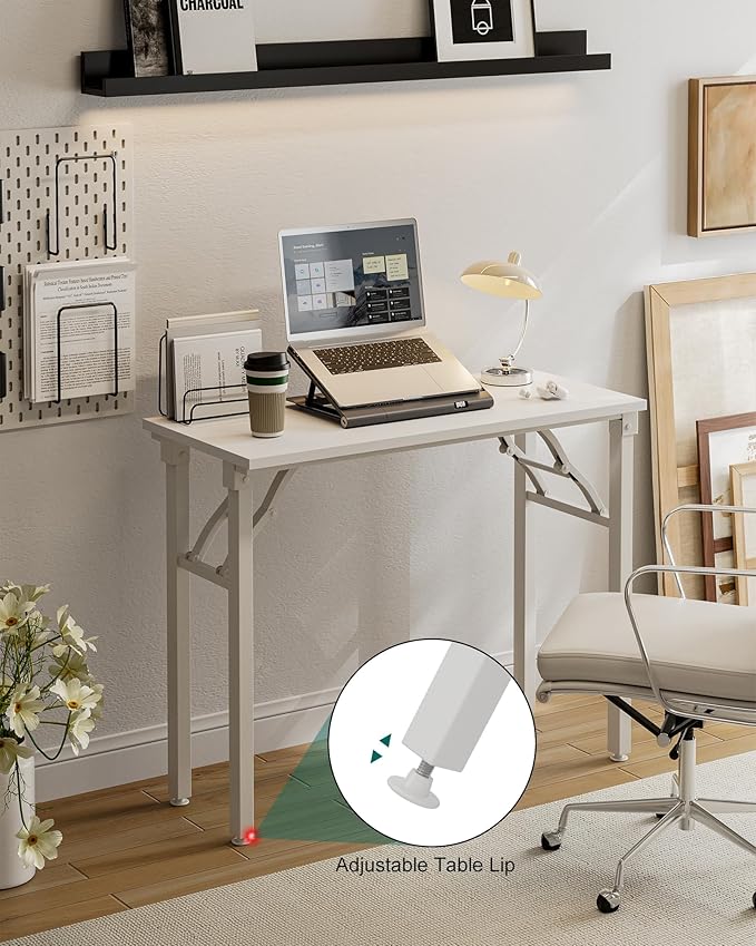 Frylr Small Folding Computer Desk – 35.8 Inch Portable Table - Image 8