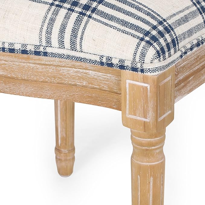 Christopher Knight Home Phinnaeus Dining Chair Set, Dark Blue Plaid + Light - Image 13