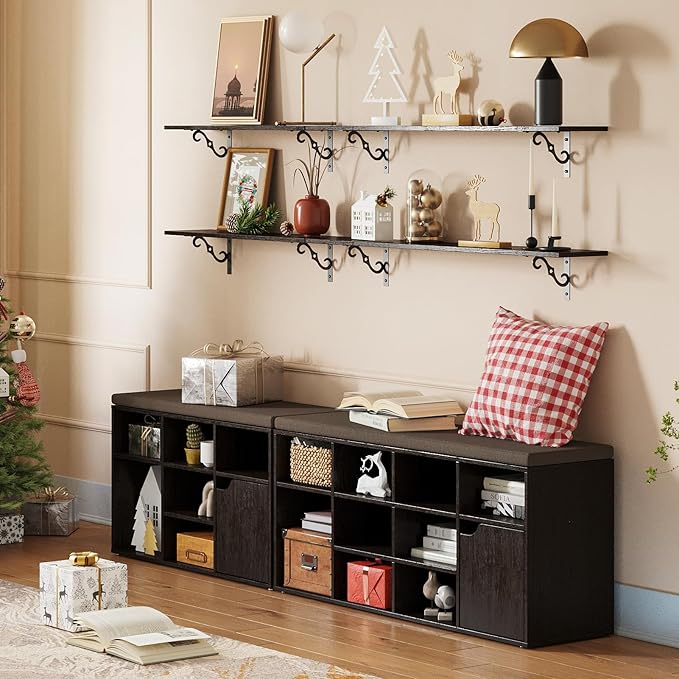 DINZI LVJ Long Wall Shelves, 55.1" Large Floating Shelves Set of 2, Wide - Image 6