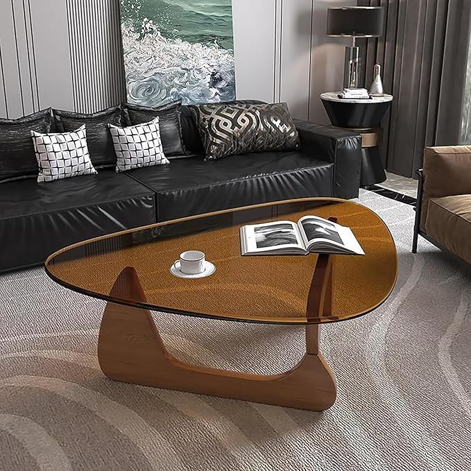 Modern Glass Coffee Table for Living Room mid Century, Small Coffee Table - Image 5